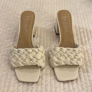 Braided, heeled sandals